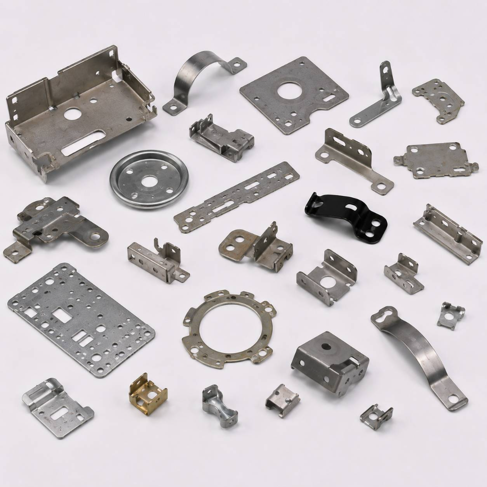 Stamped gears and formed brackets